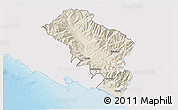 Shaded Relief 3D Map of Massa-Carrara, single color outside