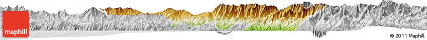 Physical Horizon Map of Massa-Carrara, lighten, desaturated