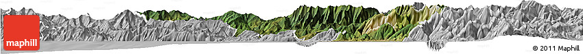 Satellite Horizon Map of Massa-Carrara, lighten, desaturated