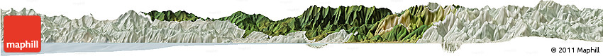 Satellite Horizon Map of Massa-Carrara, lighten
