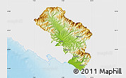 Physical Map of Massa-Carrara, single color outside