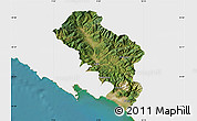 Satellite Map of Massa-Carrara, single color outside