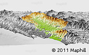 Physical Panoramic Map of Massa-Carrara, desaturated