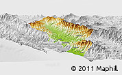 Physical Panoramic Map of Massa-Carrara, lighten, desaturated