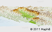 Physical Panoramic Map of Massa-Carrara, lighten