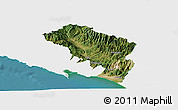 Satellite Panoramic Map of Massa-Carrara, single color outside