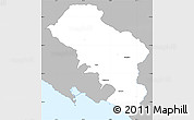 Gray Simple Map of Massa-Carrara, single color outside