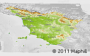 Physical Panoramic Map of Toscana, lighten, desaturated