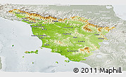 Physical Panoramic Map of Toscana, lighten, semi-desaturated