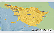 Savanna Style Panoramic Map of Toscana, single color outside