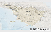 Shaded Relief Panoramic Map of Toscana, lighten