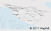Silver Style Panoramic Map of Toscana, single color outside