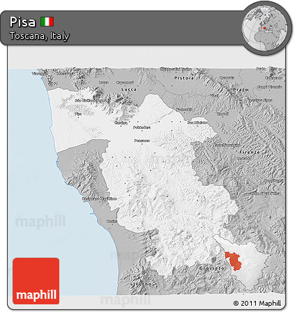 Gray 3D Map of Pisa