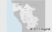Gray 3D Map of Pisa, single color outside