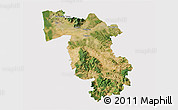 Satellite 3D Map of Pisa, cropped outside