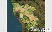 Satellite 3D Map of Pisa, darken