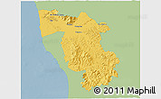 Savanna Style 3D Map of Pisa, single color outside