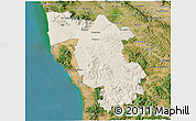 Shaded Relief 3D Map of Pisa, satellite outside