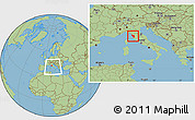 Savanna Style Location Map of Pisa, within the entire country