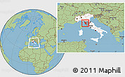 Savanna Style Location Map of Pisa, highlighted country, highlighted parent region, within the entire country