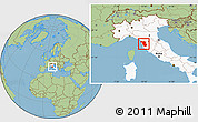 Savanna Style Location Map of Pisa, highlighted country