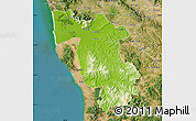 Physical Map of Pisa, satellite outside