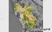 Satellite Map of Pisa, desaturated