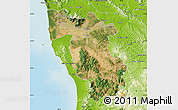 Satellite Map of Pisa, physical outside
