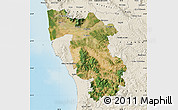 Satellite Map of Pisa, shaded relief outside