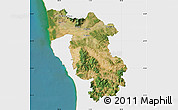 Satellite Map of Pisa, single color outside