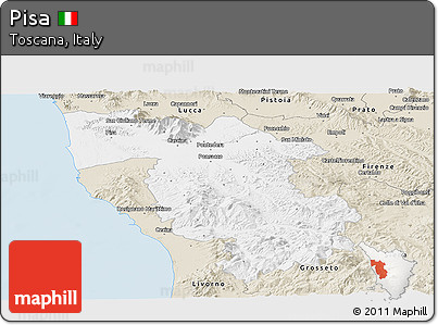 Classic Style Panoramic Map of Pisa