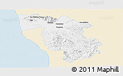 Classic Style Panoramic Map of Pisa, single color outside