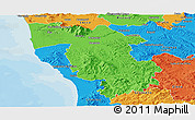 Political Panoramic Map of Pisa