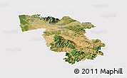 Satellite Panoramic Map of Pisa, cropped outside