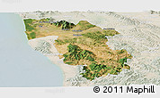Satellite Panoramic Map of Pisa, lighten