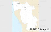 Classic Style Simple Map of Pisa, single color outside