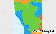 Political Simple Map of Pisa