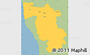 Savanna Style Simple Map of Pisa, single color outside