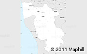 Silver Style Simple Map of Pisa