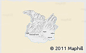 Classic Style 3D Map of Pistoia, single color outside