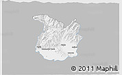 Gray 3D Map of Pistoia, single color outside