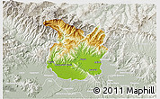 Physical 3D Map of Pistoia, lighten, semi-desaturated