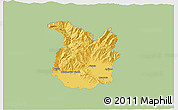 Savanna Style 3D Map of Pistoia, single color outside