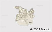 Shaded Relief 3D Map of Pistoia, single color outside