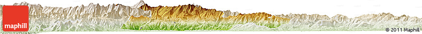 Physical Horizon Map of Pistoia, lighten