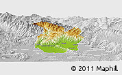 Physical Panoramic Map of Pistoia, lighten, desaturated