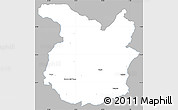 Gray Simple Map of Pistoia, single color outside