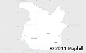 Silver Style Simple Map of Pistoia, single color outside
