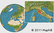 Satellite Location Map of Siena