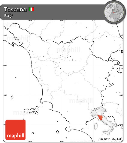 Blank Simple Map of Toscana, no labels